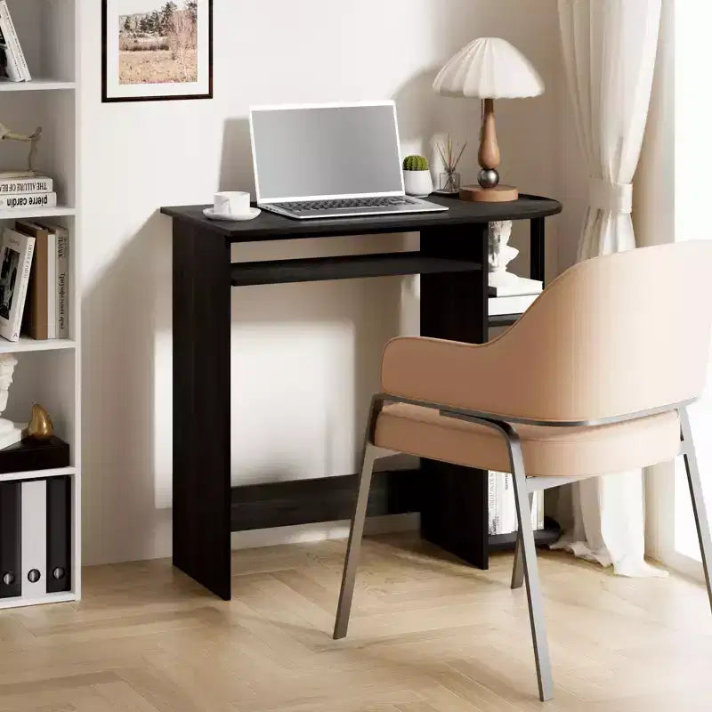 Scrivania per computer larga 15" con vassoio per tastiera e 2 scomparti