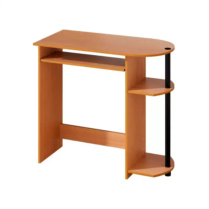 Scrivania per computer larga 15" con vassoio per tastiera e 2 scomparti