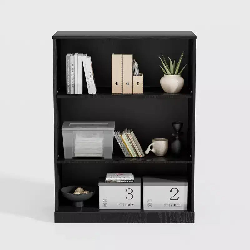 41x31x16 Mobiletto portaoggetti in legno senza ante per cucina, camera da letto, ingresso e soggiorno, nero