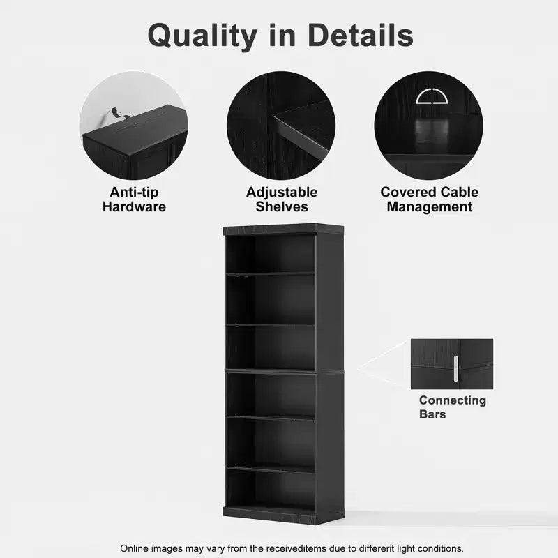 41x31x16 Mobiletto portaoggetti in legno senza ante per cucina, camera da letto, ingresso e soggiorno, nero