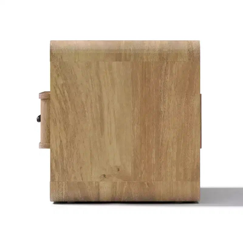 Comodino piccolo con cassetto, comodino in rovere chiaro da 40 cm per camera da letto e soggiorno, marrone