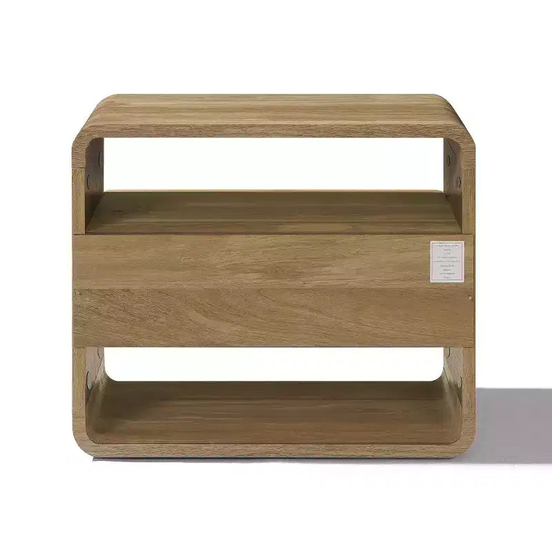 Comodino piccolo con cassetto, comodino in rovere chiaro da 40 cm per camera da letto e soggiorno, marrone