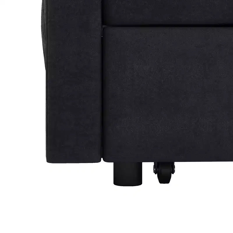 Divano Letto Loveseat in Flanella con Letto Estraibile e Schienale Regolabile