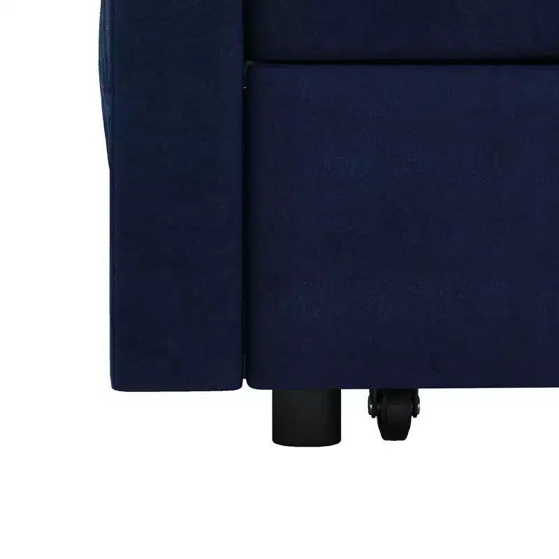 Divano Letto Loveseat in Flanella con Letto Estraibile e Schienale Regolabile