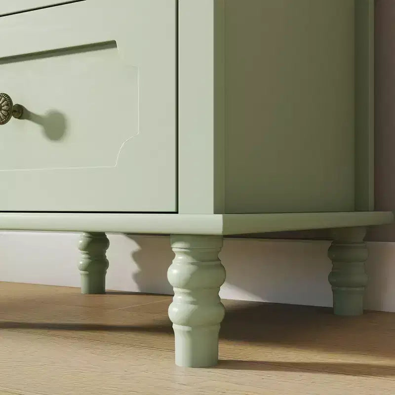 Dispensa Alta da Cucina con Ante in Vetro e Cassetti, Gambe in Legno Massello per Sala da Pranzo o Soggiorno