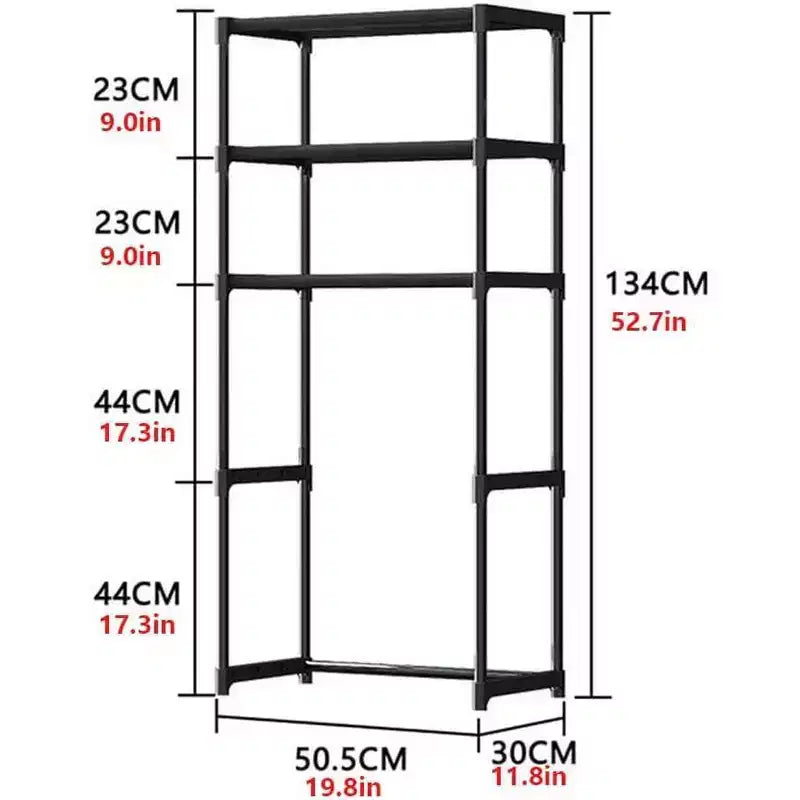 Scaffale WC in Metallo a 3 Livelli, Scaffale per Bagno Salvaspazio Autoportante per WC, Bagni e Lavanderie