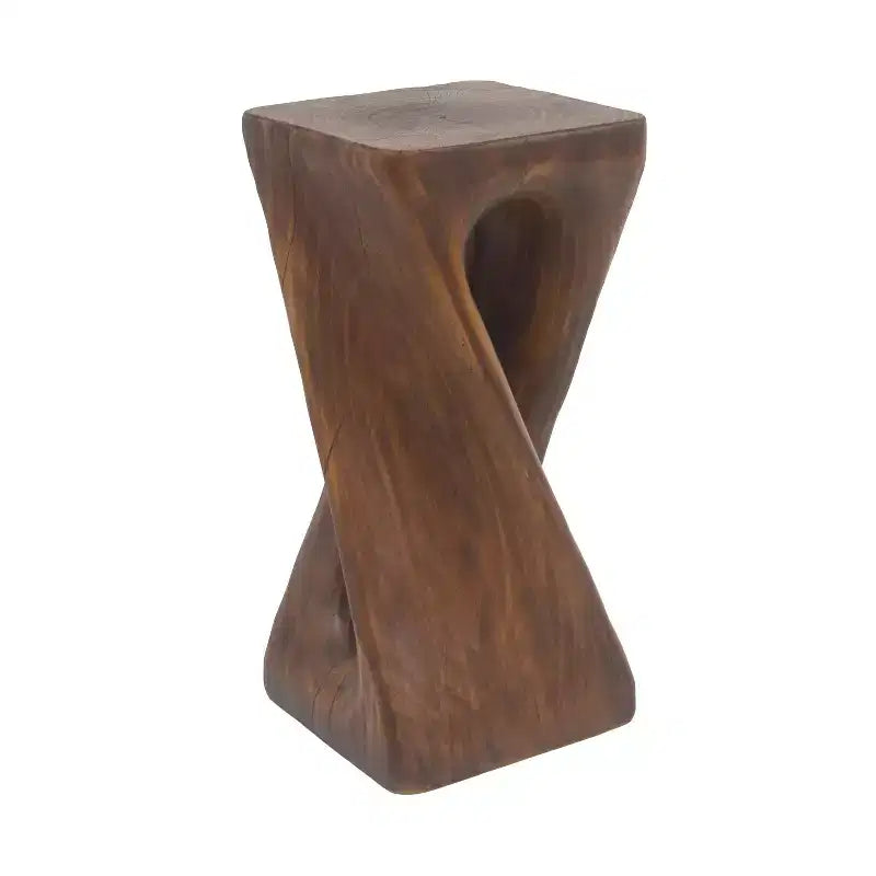 Tavolino con venature artistiche del legno per soggiorno, interni ed esterni, patio
