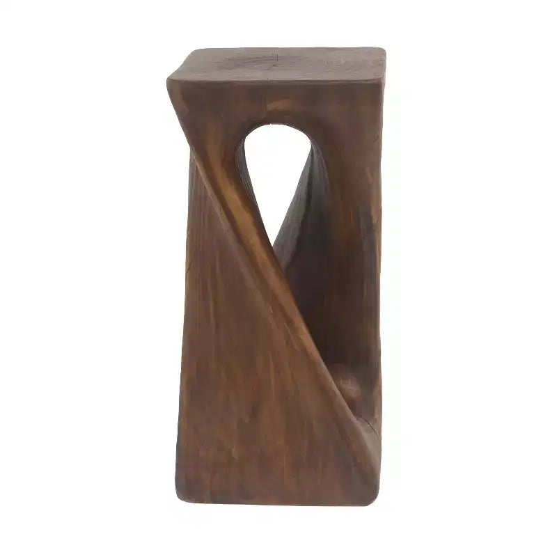Tavolino con venature artistiche del legno per soggiorno, interni ed esterni, patio