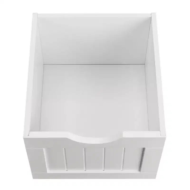 Mobiletto da bagno con anta singola e 4 cassetti, bianco