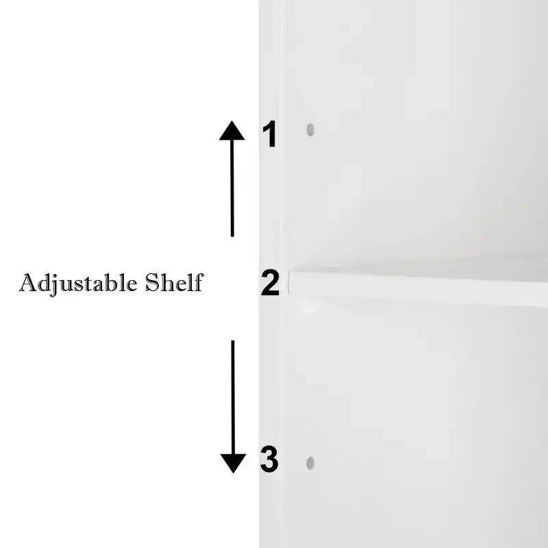 Mobiletto da bagno con anta singola e 4 cassetti, bianco