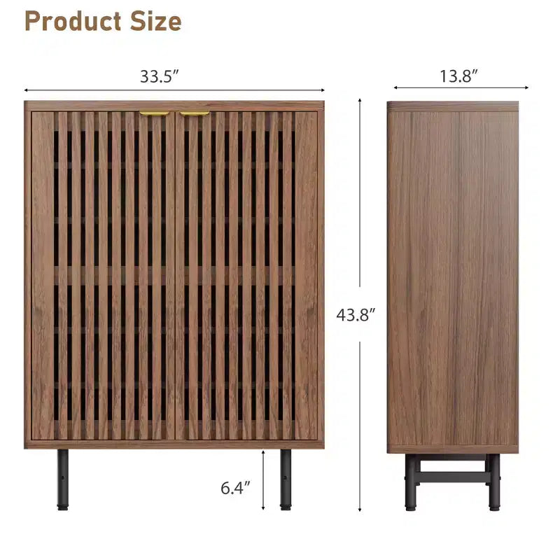 Scarpiera da ingresso, 6 ripiani in legno, 109 cm H, mobiletto autoportante per corridoio, soggiorno, ufficio