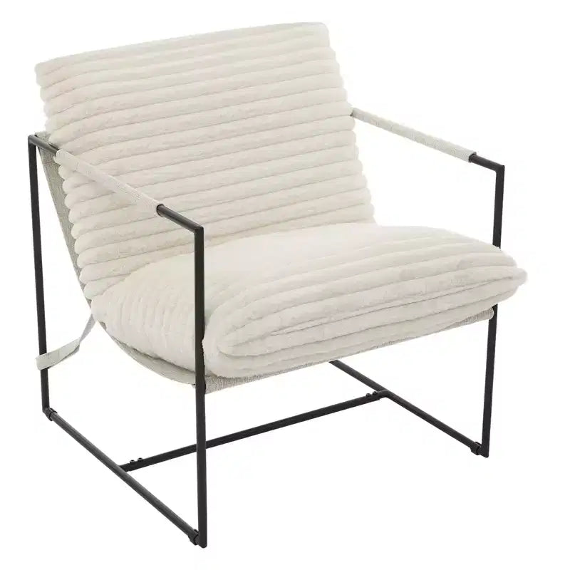 Poltrone a imbragatura, poltrona d'accento moderna di metà secolo, comoda sedia da lettura con imbottitura in schiuma triturata per sale lettura, camere da letto, balconi