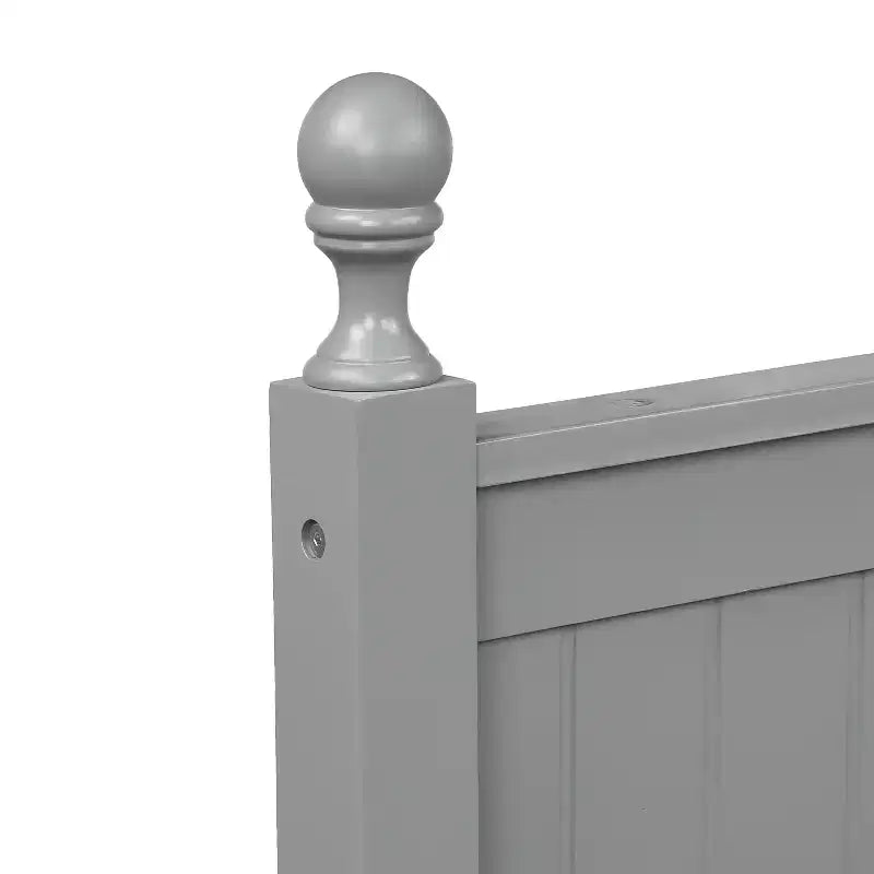 Letto a giorno in legno a una piazza con letto estraibile