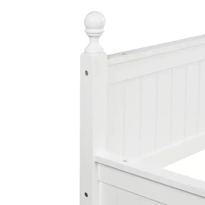 Letto a giorno in legno a una piazza con letto estraibile